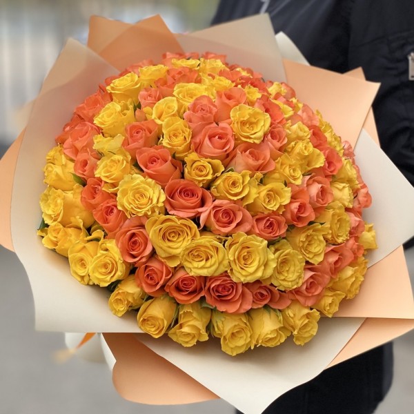 Авторский букет из 101 розы Свидание