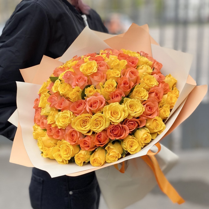 Авторский букет из 101 розы Свидание