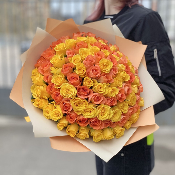 Авторский букет из 101 розы Свидание