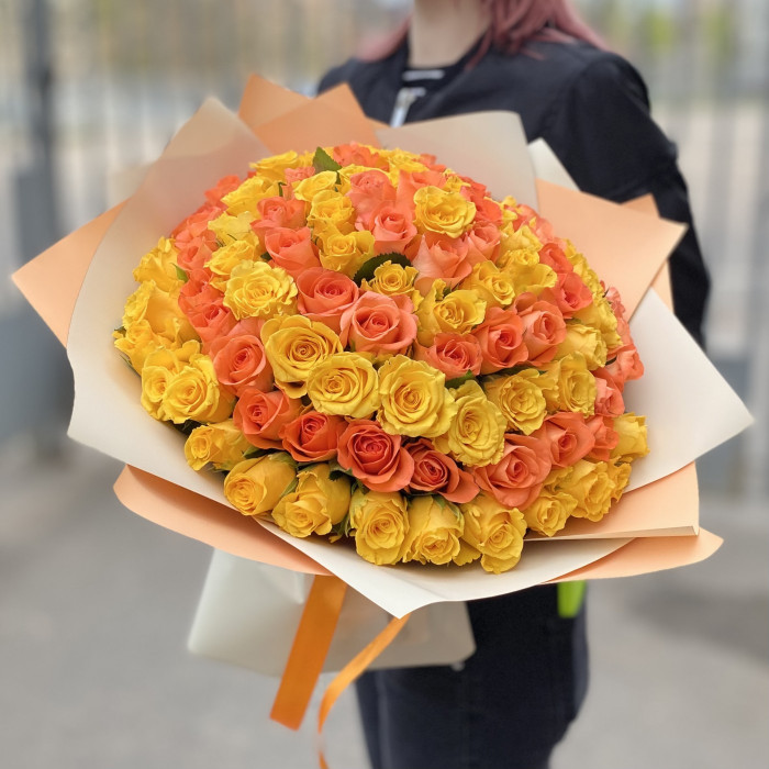 Авторский букет из 101 розы Свидание