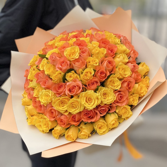 Авторский букет из 101 розы Свидание
