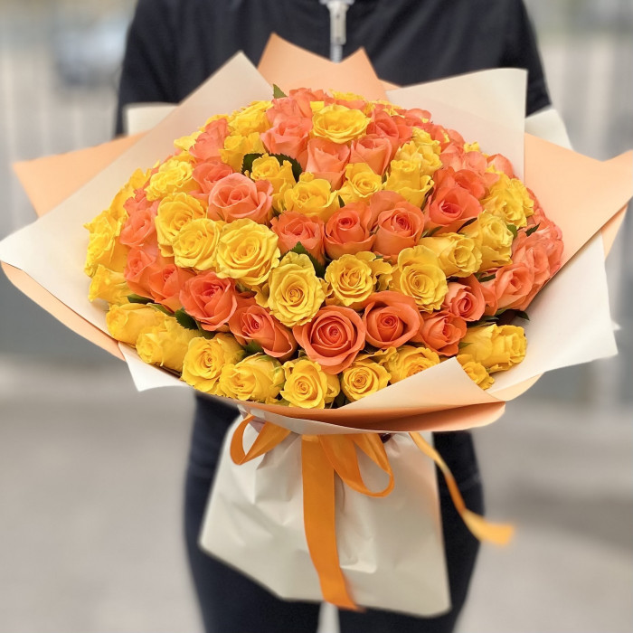 Авторский букет из 101 розы Свидание