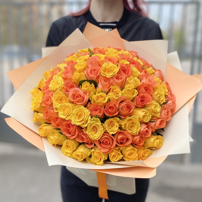 Авторский букет из 101 розы Свидание