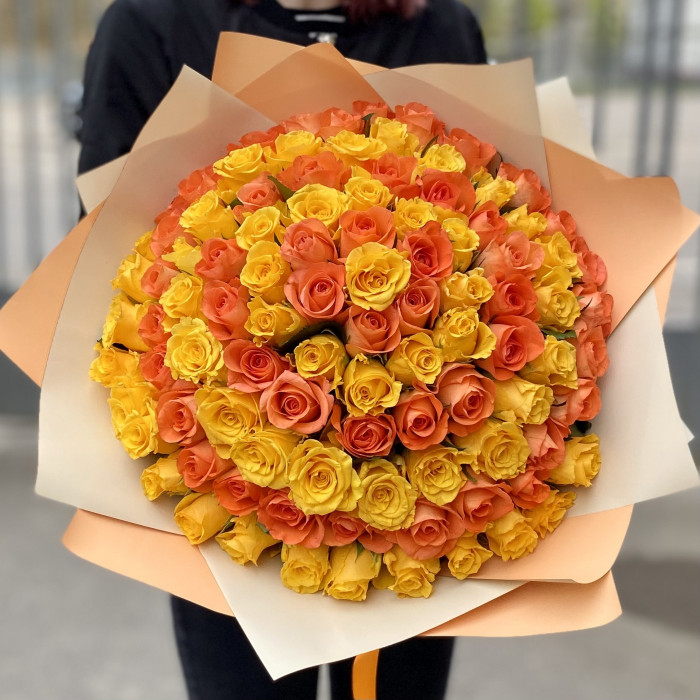 Авторский букет из 101 розы Свидание
