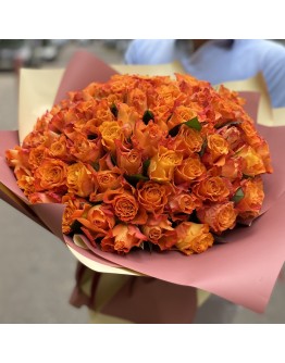 101 роза Солнечный букет