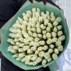 101 короткая белая роза 30 см