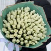 101 короткая белая роза 30 см