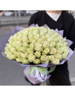 101 белая роза