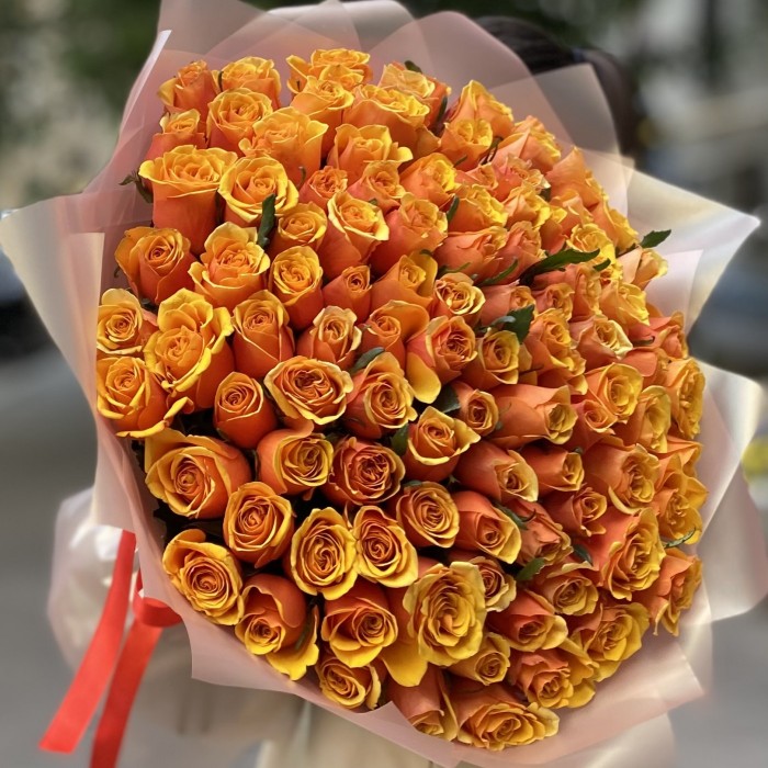 101 оранжевая роза Бермуда