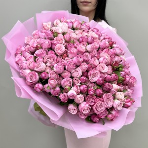 51 кустовая пионовидная роза Леди Бомбастик 40 см