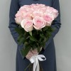 15 розовых роз Новия 70 см