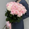 25 розовых роз Новия 70 см