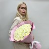 41 белая роза Аваланш 50 см