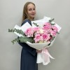 Букет с розовыми розами