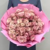 15 кустовых розовых роз Дестини 40 см