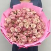 21 кустовая розовая роза Дестини 40 см