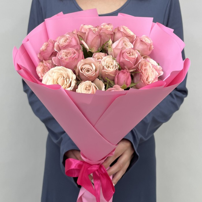 5 кустовых пионовидных роз Дестини
