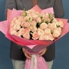 15 кустовых роз Розовый Бомбастик 40 см