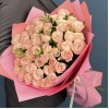15 кустовых роз Розовый Бомбастик 40 см