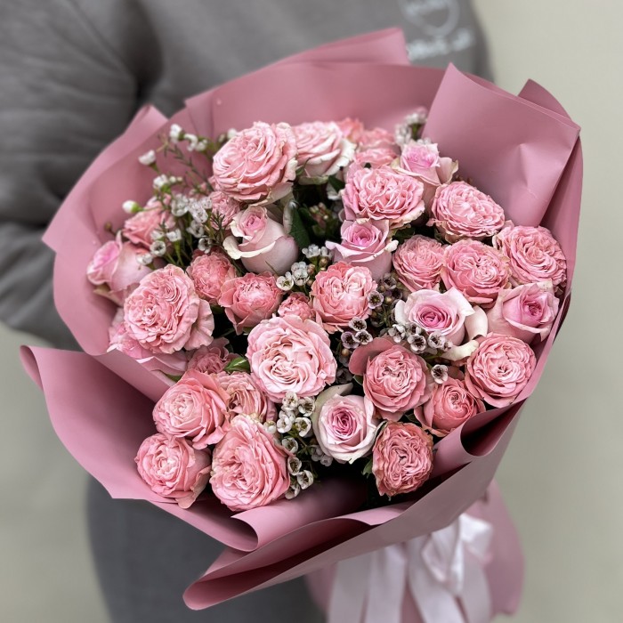 Букет дня розовых роз