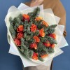 Новогодний букет с розами Испания