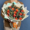 Новогодний букет с розами Испания