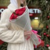 11 малиновых роз Такаци 50 см