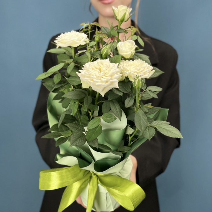 Роза Кордана белая в подарочной упаковке