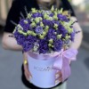 11 фиолетовых эустом в коробке