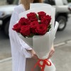 11 красных роз 70 см
