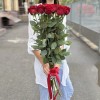 11 красных роз Эксплорер 80 см