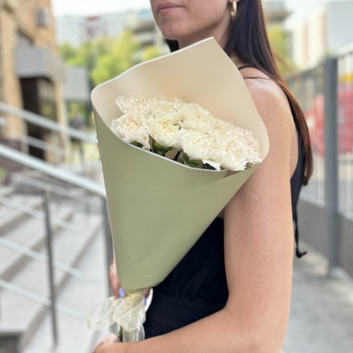 11 персиковых гвоздик Эппл Ти