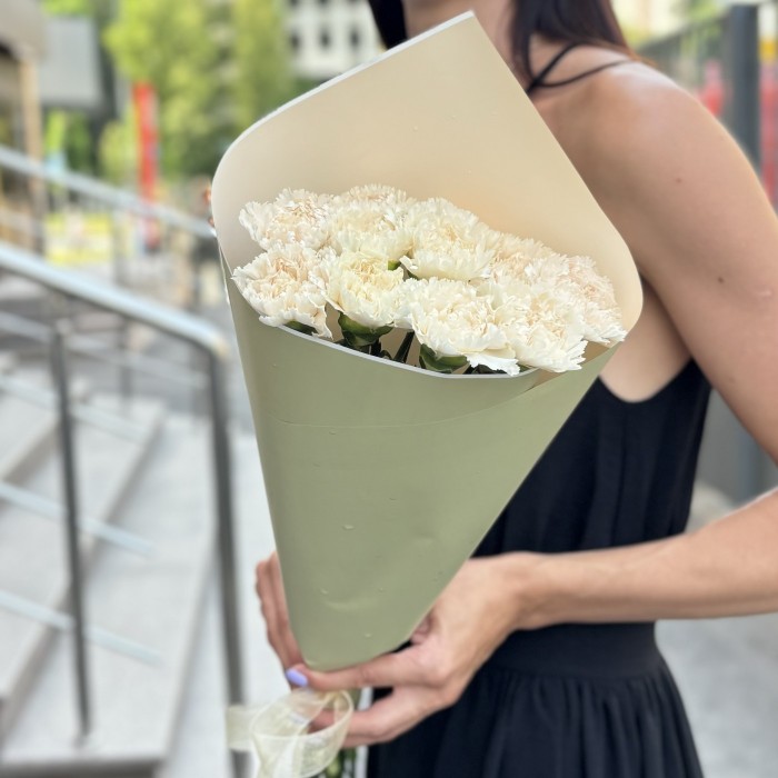 11 персиковых гвоздик Эппл Ти