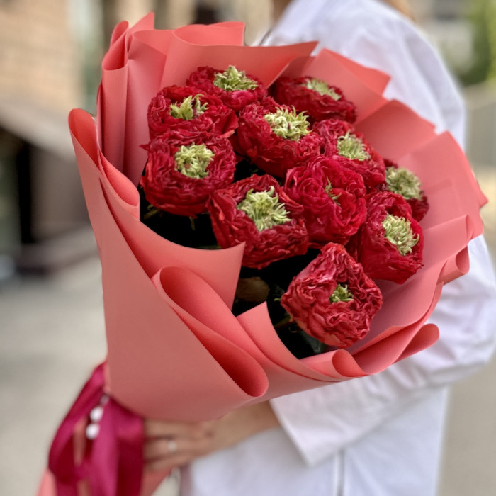 11 роз Ред Монстер 50 см