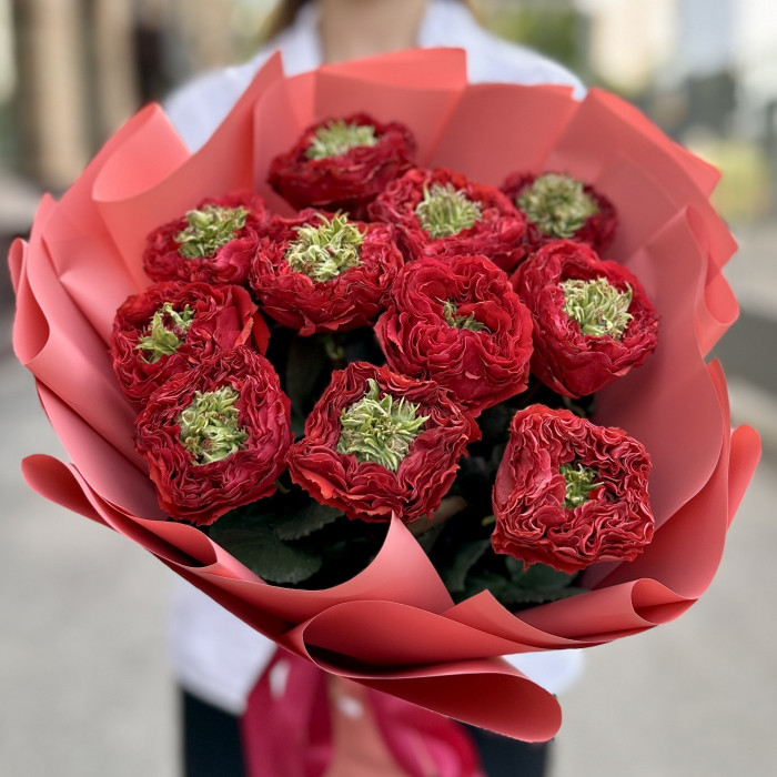 11 роз Ред Монстер 50 см