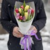 11 тюльпанов микс пастельных оттенков