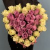 Коробка Сердце из Нежных Роз