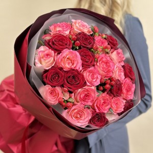 Букет дня с розами Летняя магия