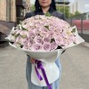 101 сиреневая роза 40 см