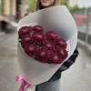 11 бордово-фиолетовых хризантем