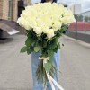 45 белых роз 80 см