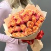25 красно-оранжевых роз 3Д