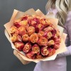 35 красно-оранжевых роз 3Д