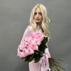 35 розовых роз Мандала 60 см