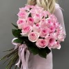 35 розовых роз Мандала 60 см