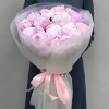 Букет из 15 розовых пионов