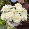 11 пышных роз Мондиаль в корзине