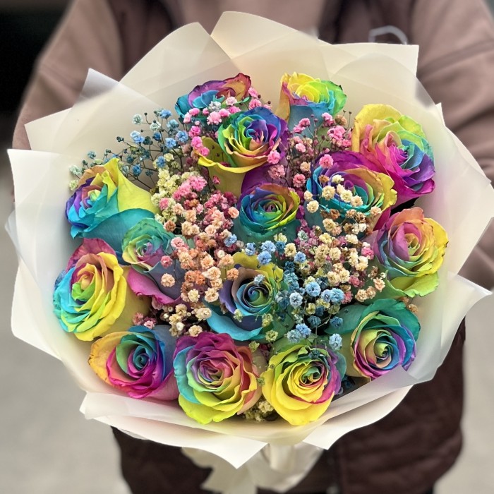 Радужный букет на день рождения дочке