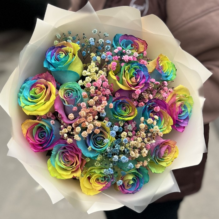Радужный букет на день рождения дочке