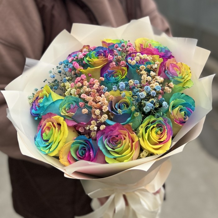 Радужный букет на день рождения дочке